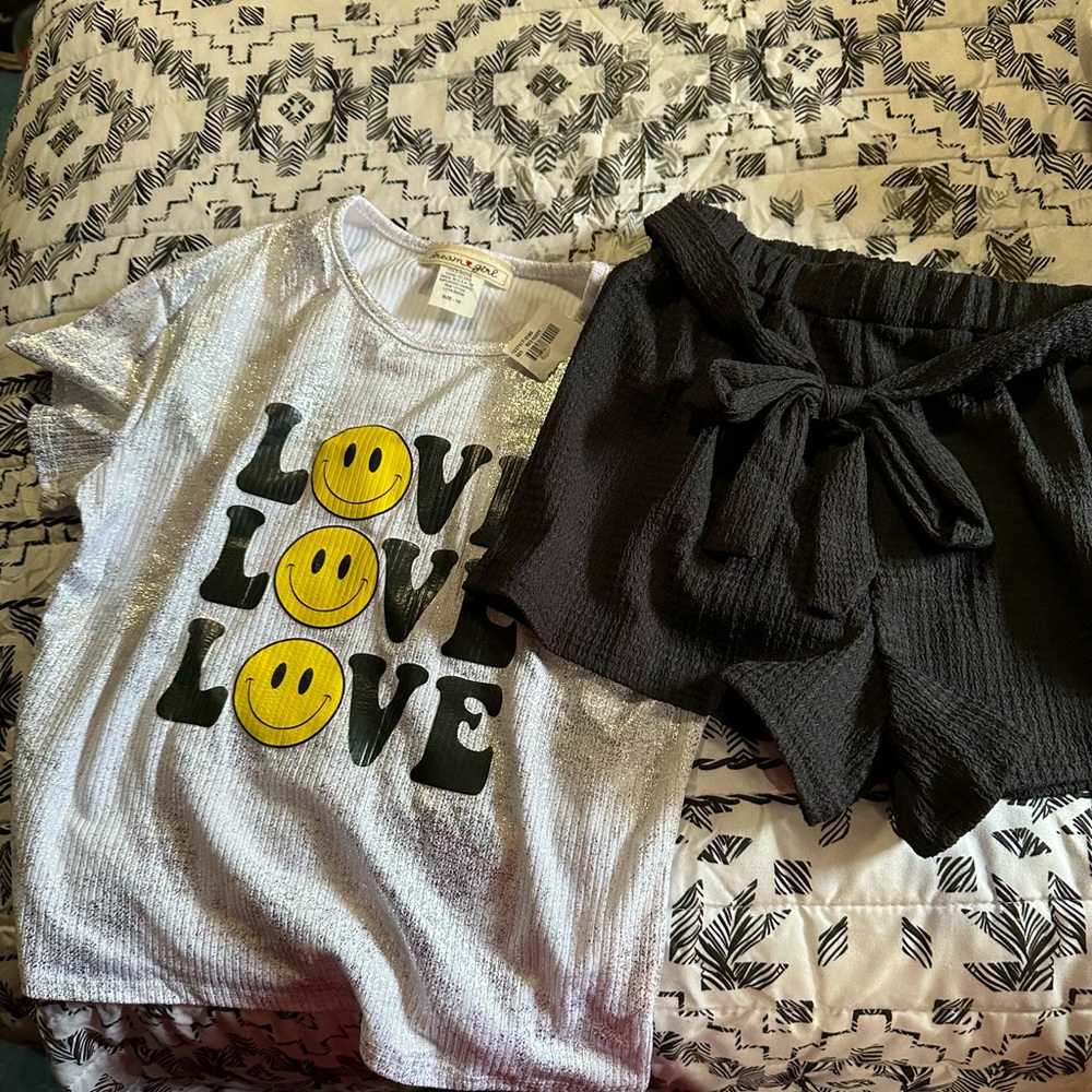 Silver Love Graphic Tee for Kids
